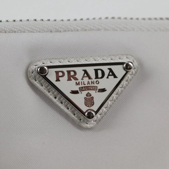 PRADA Shoulder Bag Nylon White Silver Auth 127895V - Picture 12 of 15